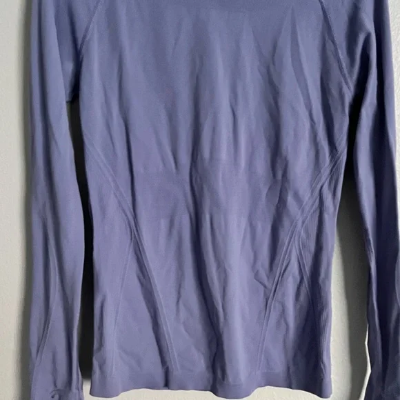 Athleta Long Sleeve Seamless Purple Top S - Picture 2 of 4